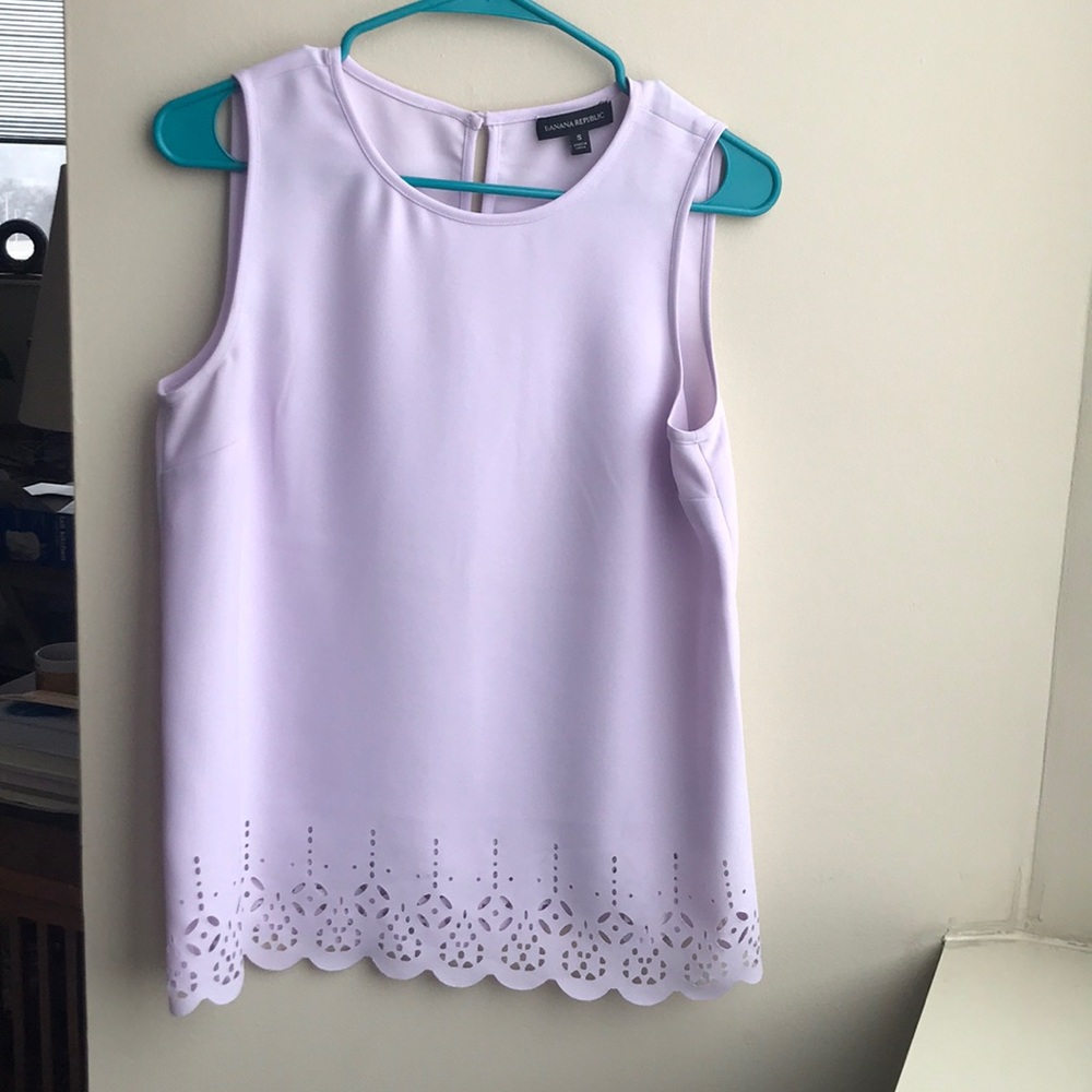 Banana Republic Lavender Scallop Top